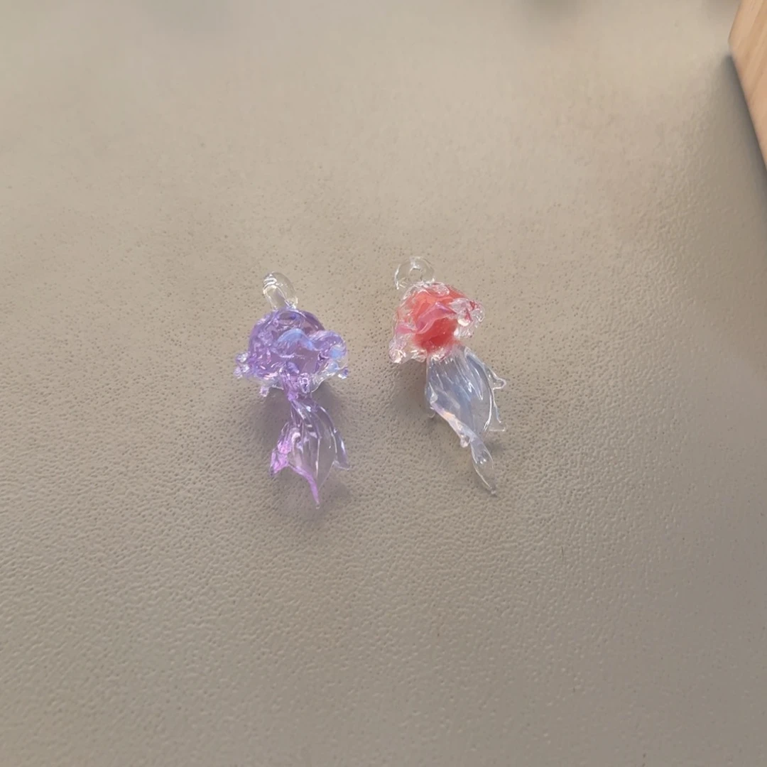 长***嬴手工艺品琉璃两个水母吊坠