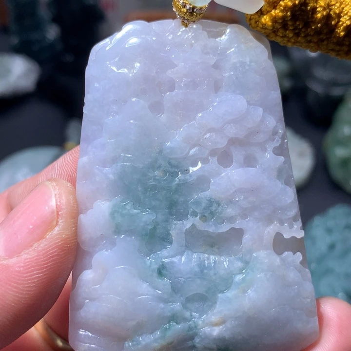 翡翠未镶嵌颈饰保真天然a货翡翠