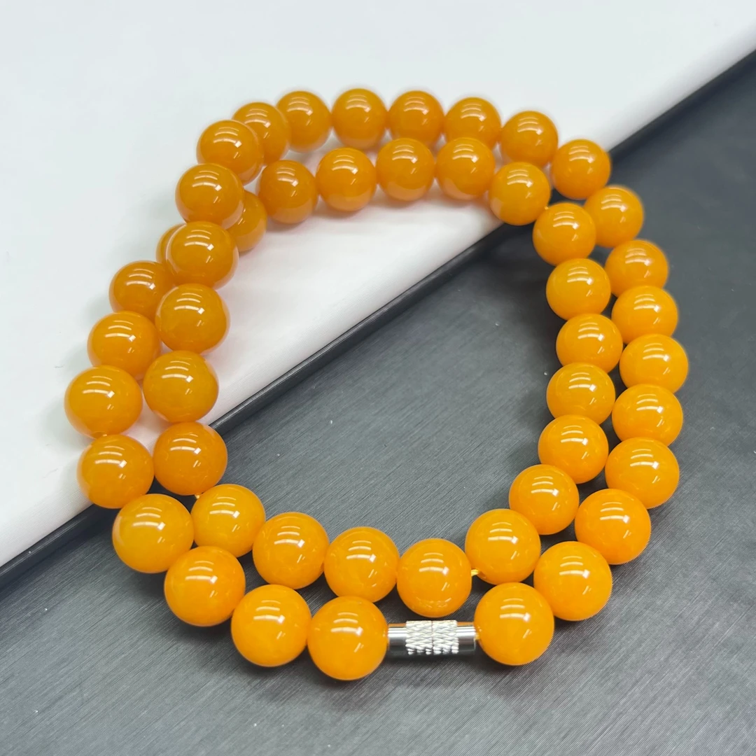 a356豆黄妈妈链10mm手串手链百搭