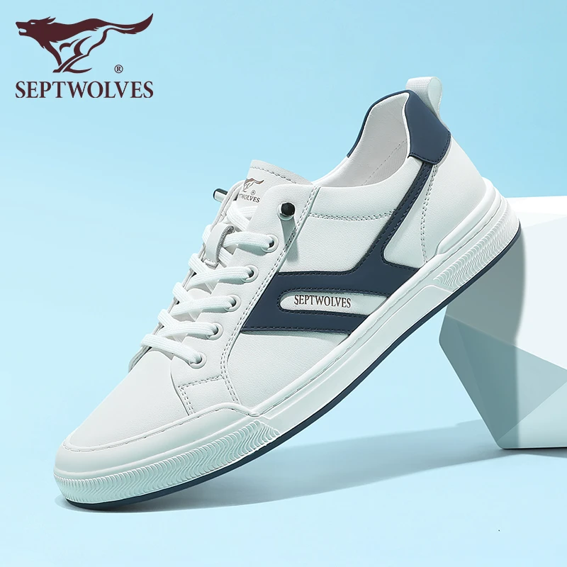 七匹狼男鞋2025秋季新款一脚蹬板鞋透气小白鞋男士轻便软底休闲鞋