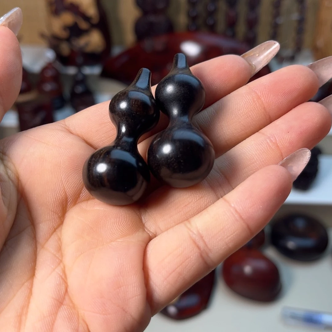 东非黑黄檀（紫光檀）一对绕指柔