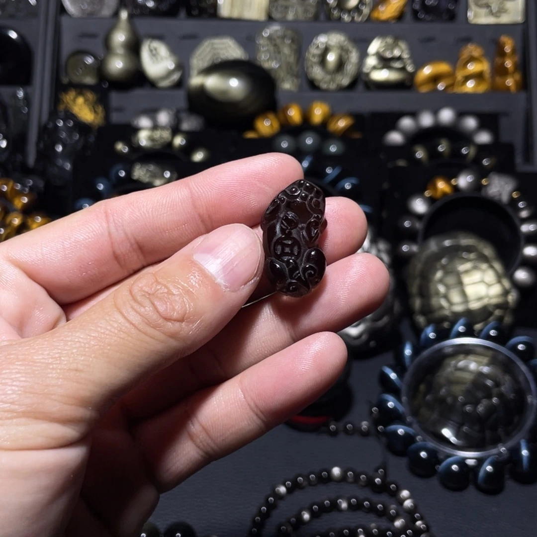 未镶嵌黑曜岩珠宝奇石静***@
