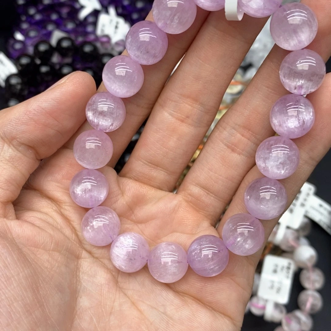 手串锂辉石未镶嵌13紫锂辉11mm
