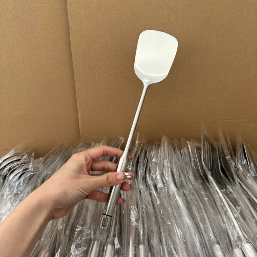厨房迷你小锅铲304不锈钢长款短柄煎铲炒菜铲小汤勺家用加厚防烫