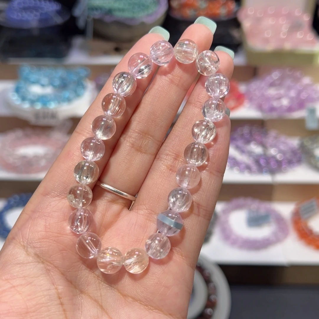 未镶嵌锂辉石手串宠粉猫眼彩锂辉8.5mm