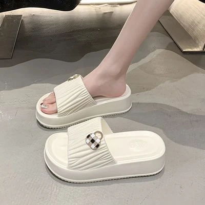 百搭时尚高跟防滑女凉鞋2024夏季新款女士拖鞋外穿厚底休闲凉拖鞋