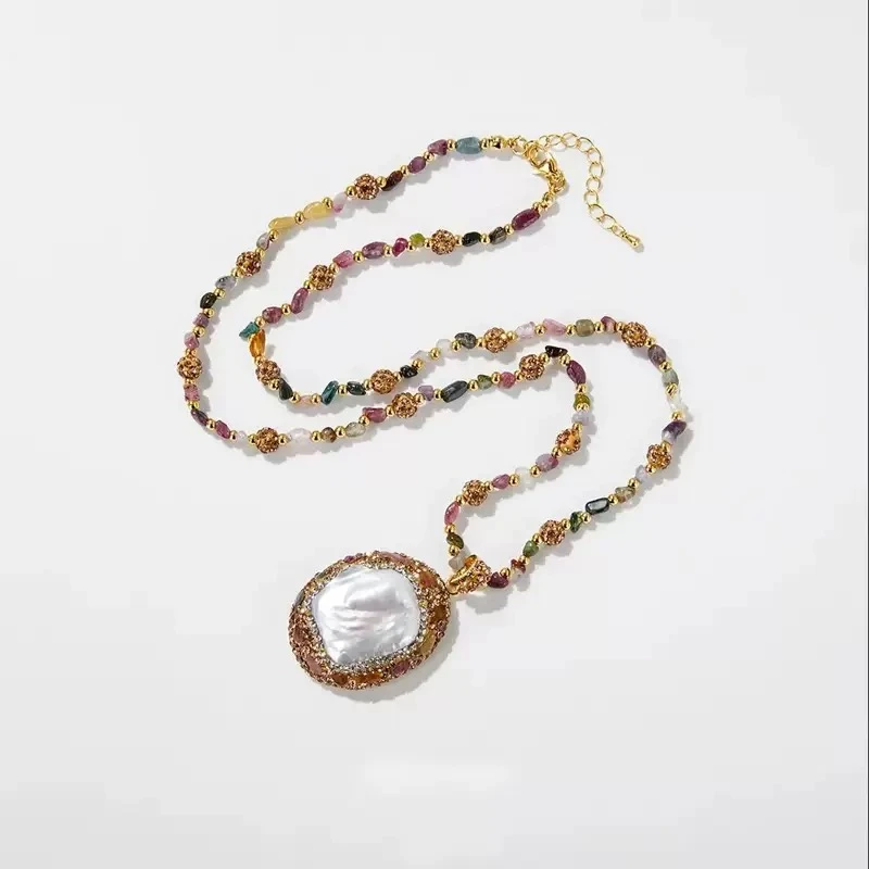 淡水珍珠 时尚百搭巴洛克珍珠毛衣链