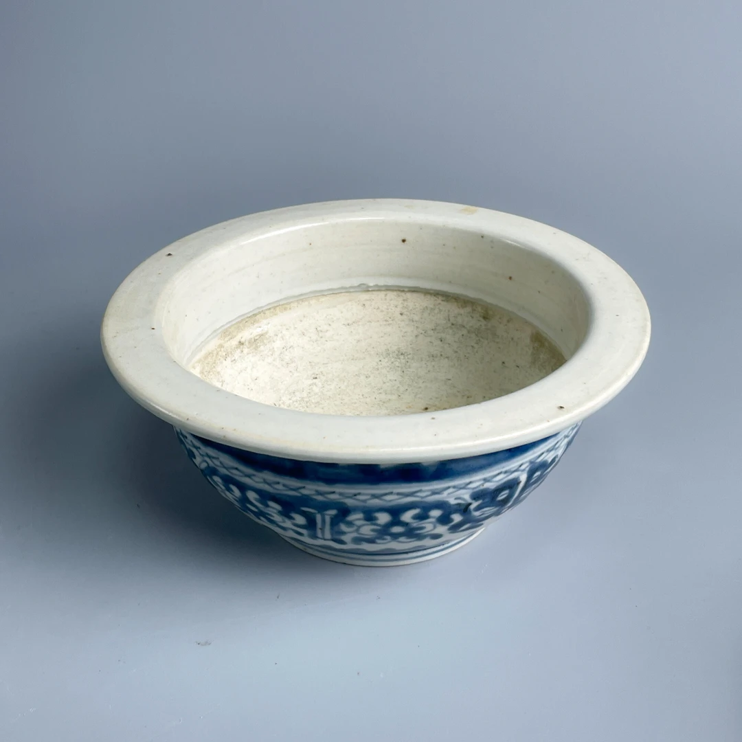 瓷器/古董清乾隆青花香炉-M25AN001E29/收藏/文物/绣花张