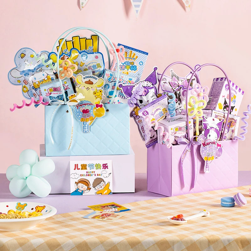 毕业季开学礼物三丽鸥库洛米KT猫零食花束手提篮装同学生日伴手礼