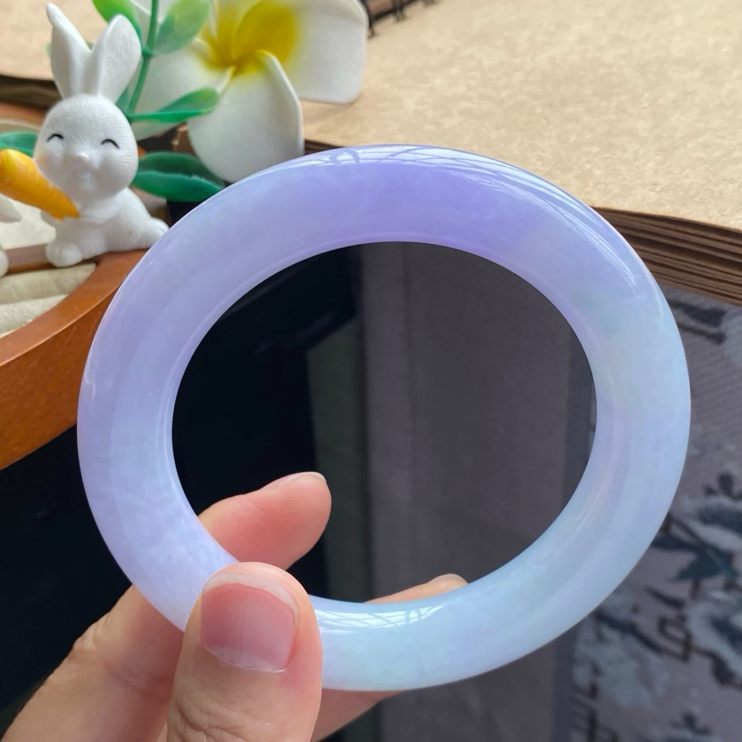 02.02批冰春彩圆条154号60.2-12.8-11.9 大圈口！超厚装天然翡翠