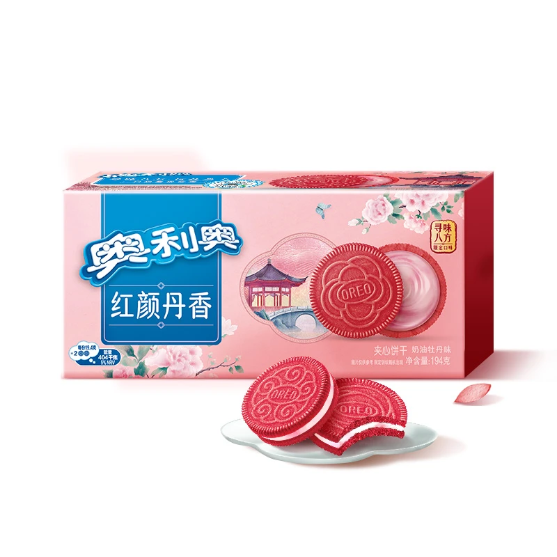 Oreo/奥利奥 夹心饼干 奶油牡丹味 194g