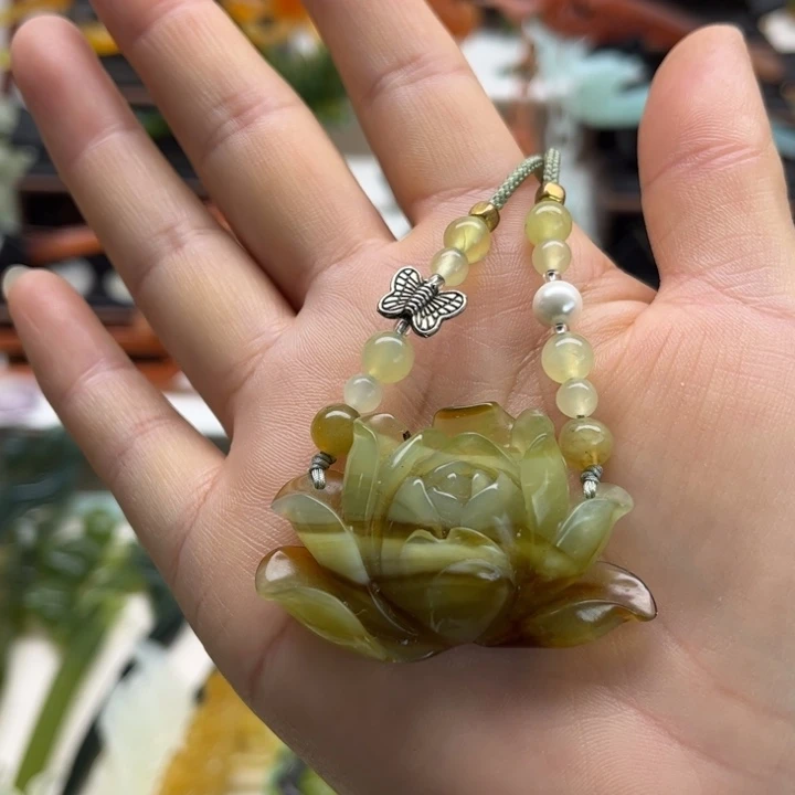 蛇纹石玉未镶嵌岫玉发簪
