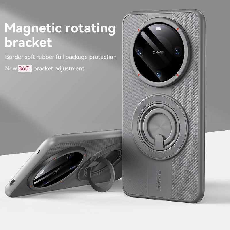 适用华为Mate70pro保时捷磁吸手机壳旋转支架mte60软边防摔保护套
