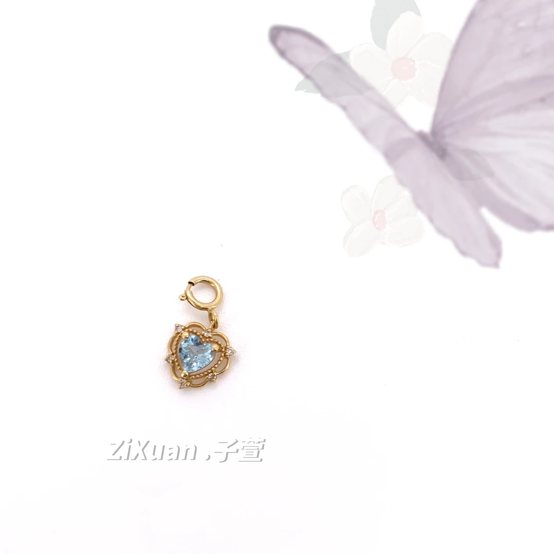 【子萱珠宝】18K金海洋之星吊坠-ZX2400155