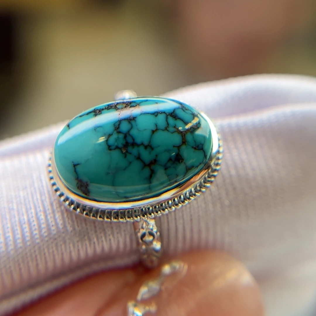 绿松石银S925镶嵌珠宝奇石