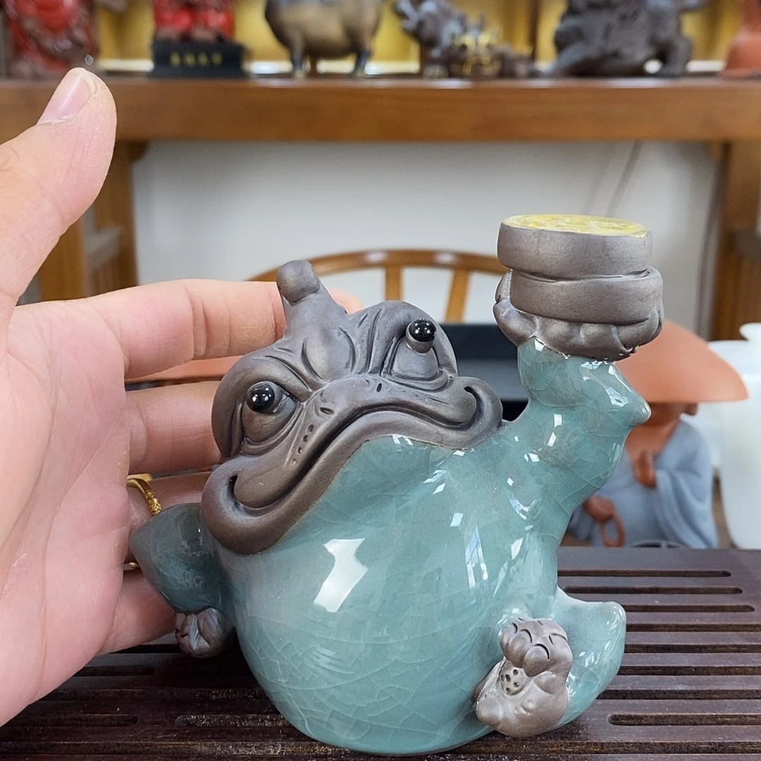 茶宠紫砂陶瓷茶宠茶具