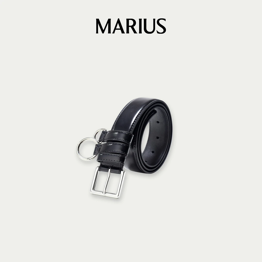 MARIUS’圈圈皮带‘百搭经典双环皮带