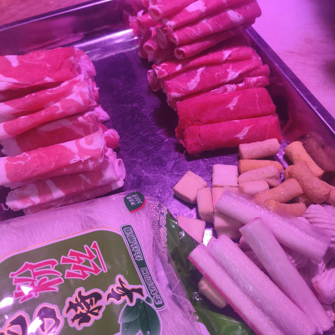 精选偏瘦的牛上脑片1斤/羊肉片/1斤/丸子/粉丝