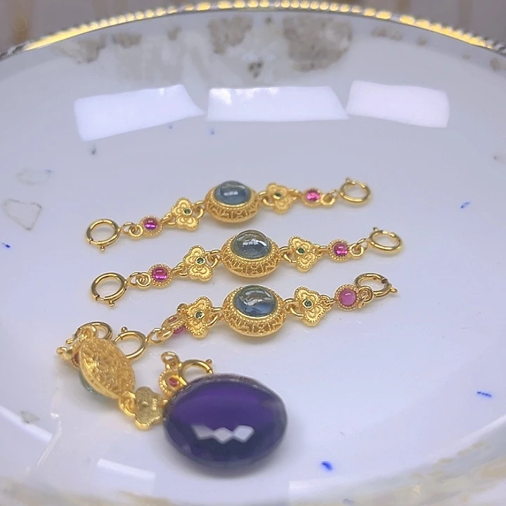 紫晶颈饰银S925镶嵌紫晶925镶嵌61