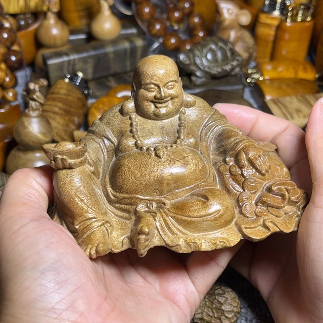金丝楠弥勒小摆件
