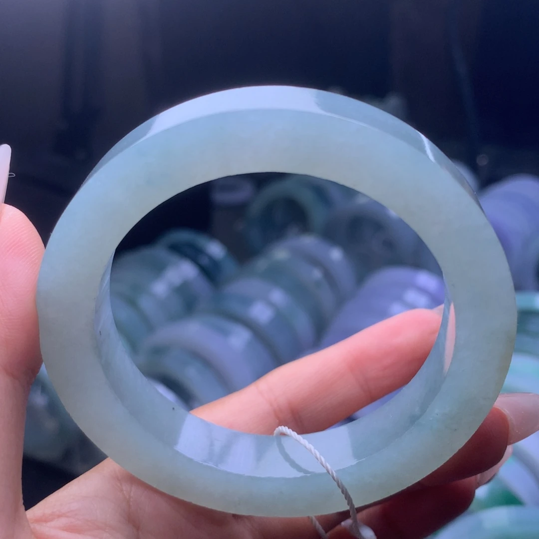 定制翡翠未镶嵌冰绿57-59