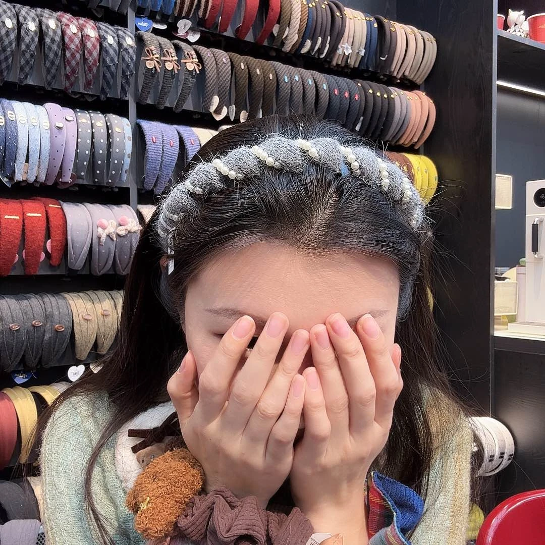 布艺铁合金灰色发箍7