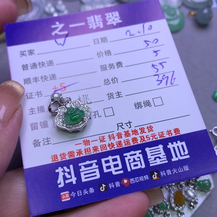 翡翠颈饰银S925镶嵌W**王