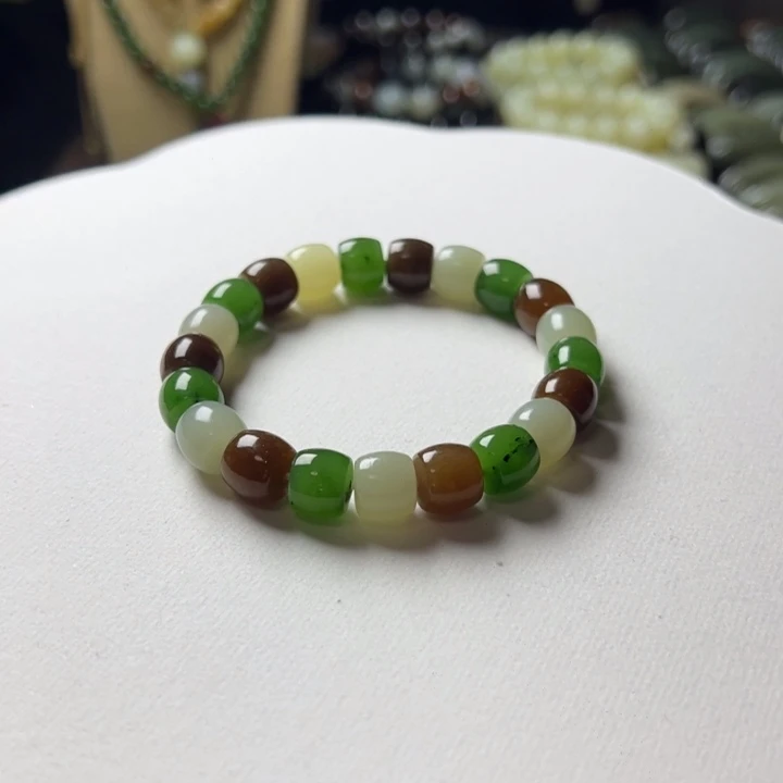 手链未镶嵌和田玉（糖玉）