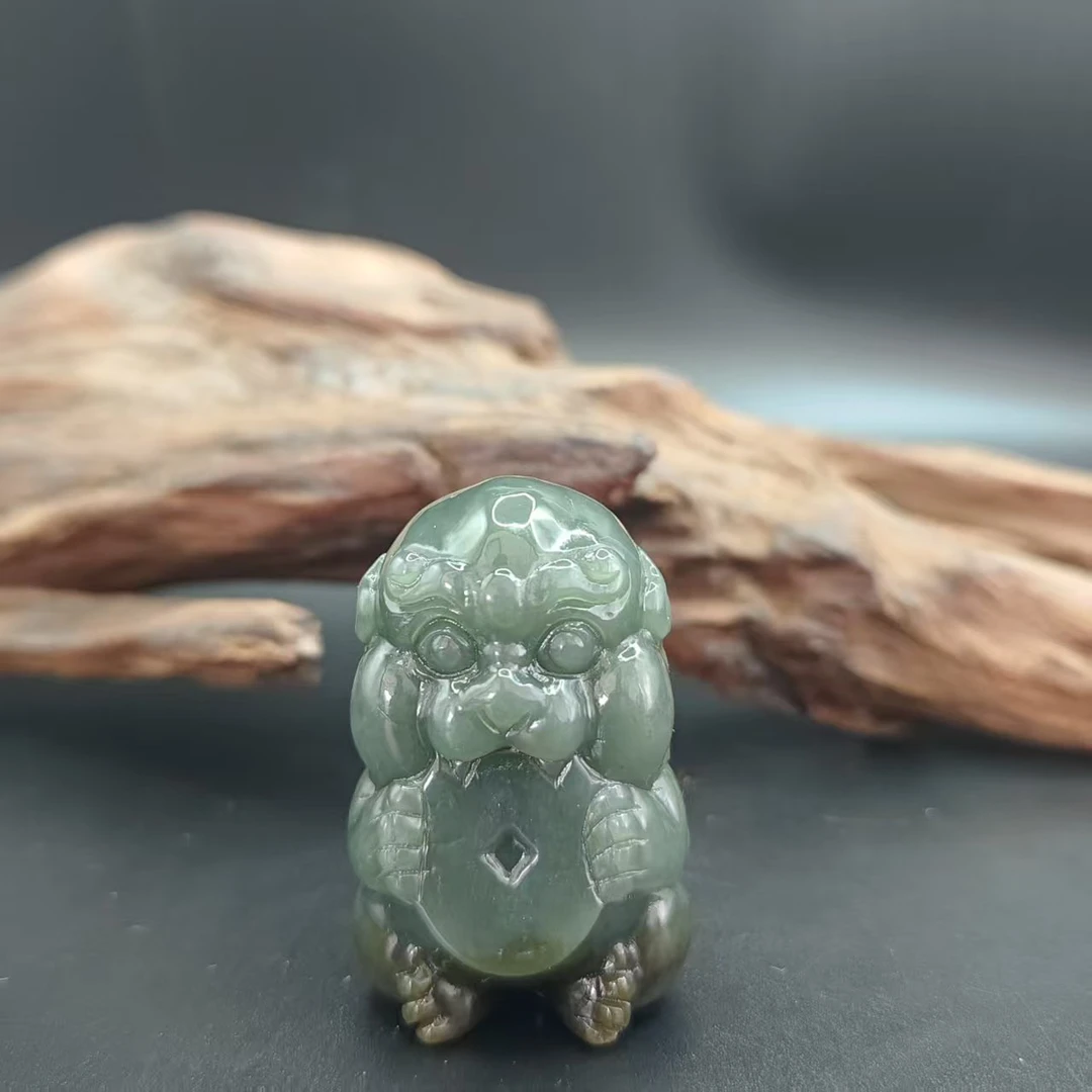 Q和田玉醒狮吊坠0013