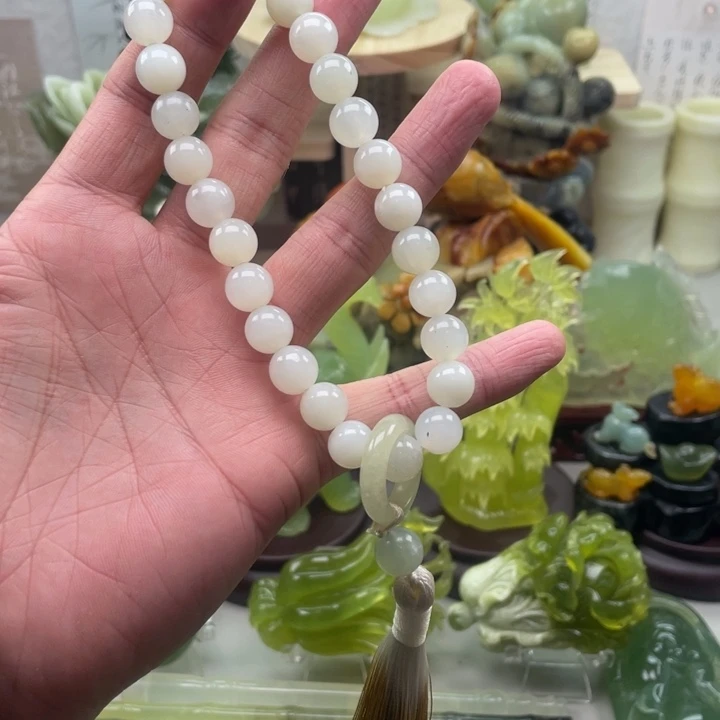 蛇纹石玉未镶嵌四大名玉手串