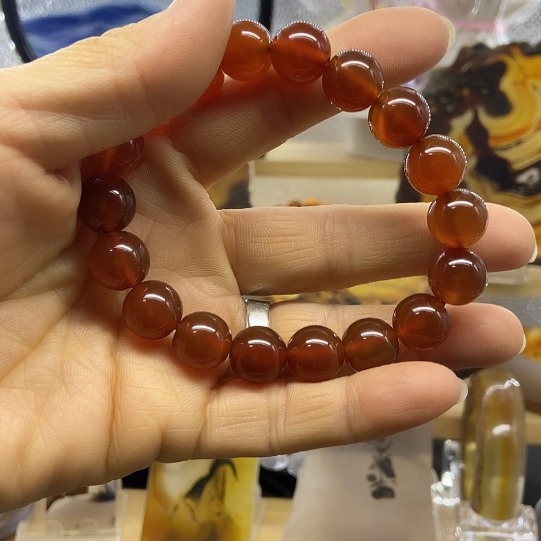 定制玛瑙巴玉玛瑙手串天然红