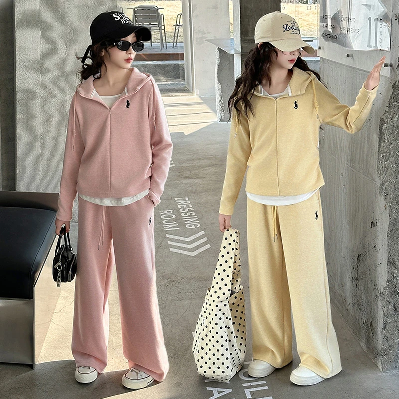 女童春季套装2025新款洋气女孩休闲中大童春装儿童春秋款时髦保罗