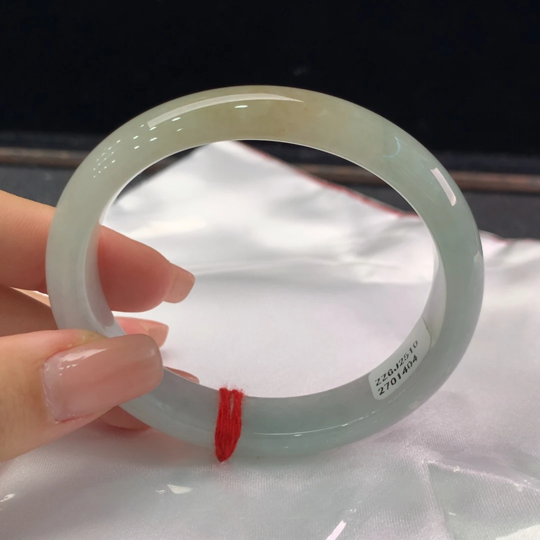 翡翠未镶嵌手镯缅甸A货翡翠 冰黄翡贵妃56 57