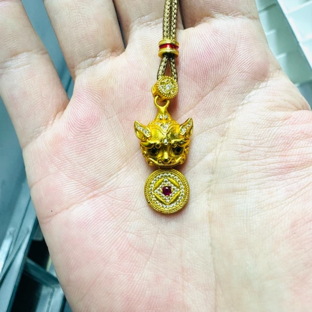 合金吊坠 古法招财手工编绳项链/2635