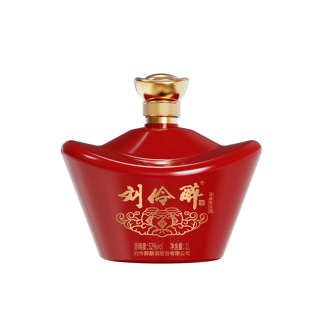 刘伶醉元宝酒1L装老字号纯粮酒优级浓香型白酒52度1L