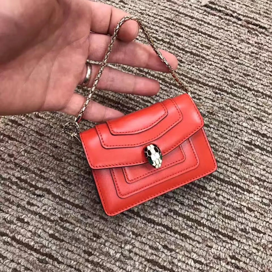 95新 BVLGARI/宝格丽 大吉中古/宝格丽超mini蛇头手提包