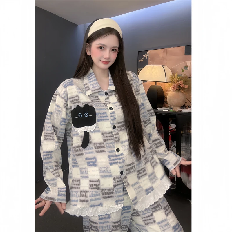 【芭蕾小喵】小众设计开衫长袖家居服2025秋冬可外穿宽松女士睡衣