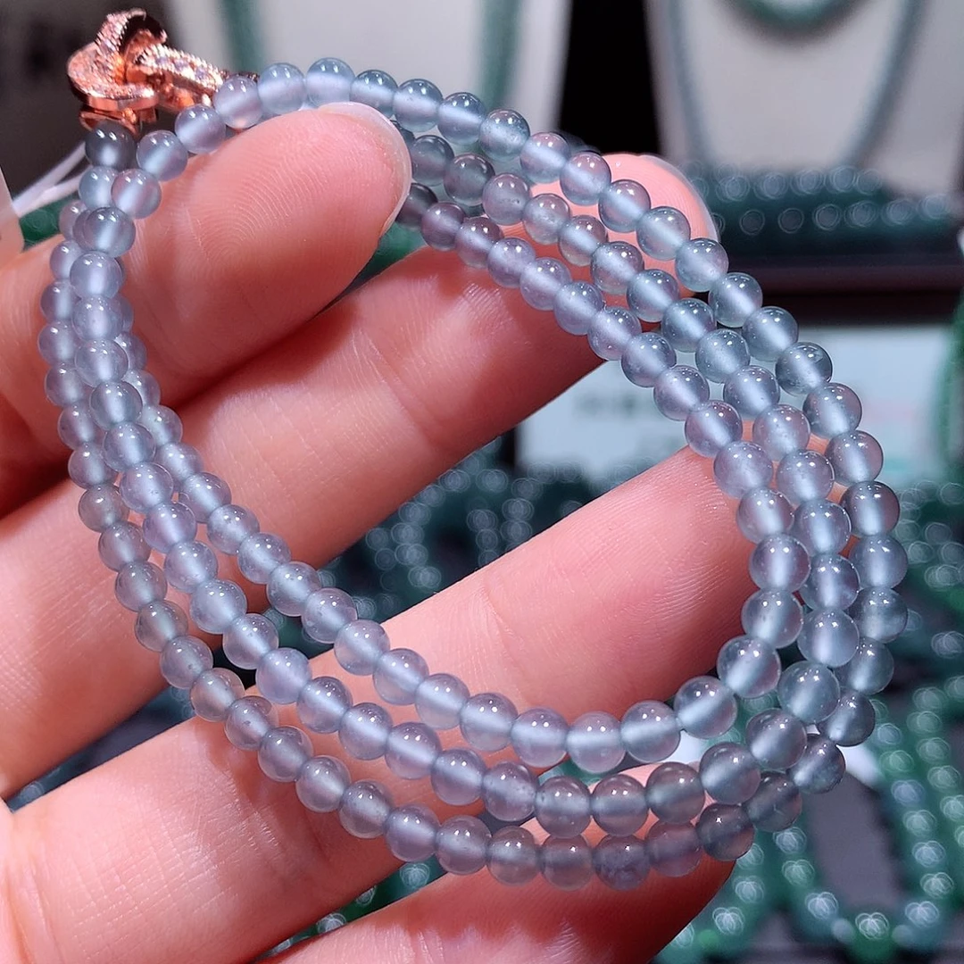 翡翠未镶嵌手链天然a货翡翠项链3.8