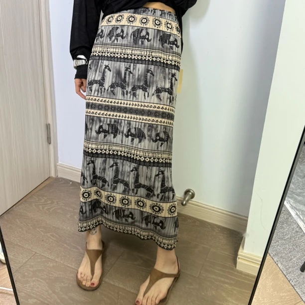 【San W】夏季潮流不规则高腰个性款晕染半身裙