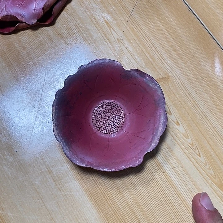 春**面手工制作紫铜茶口