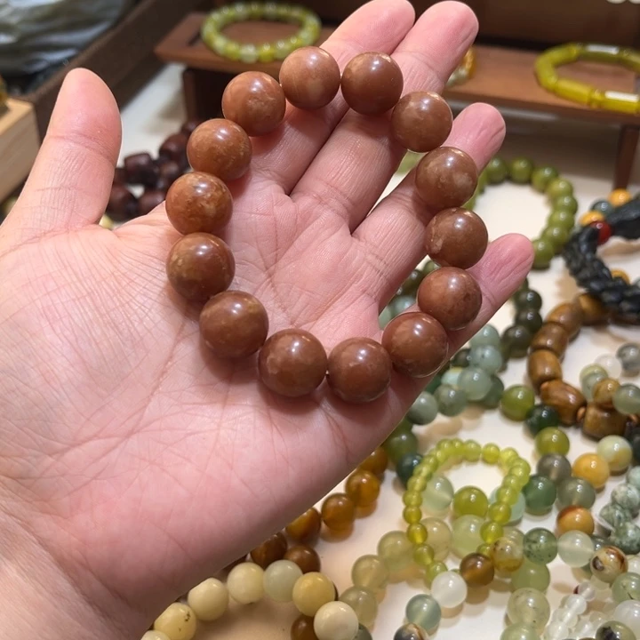 蛇纹石玉未镶嵌手链卡16