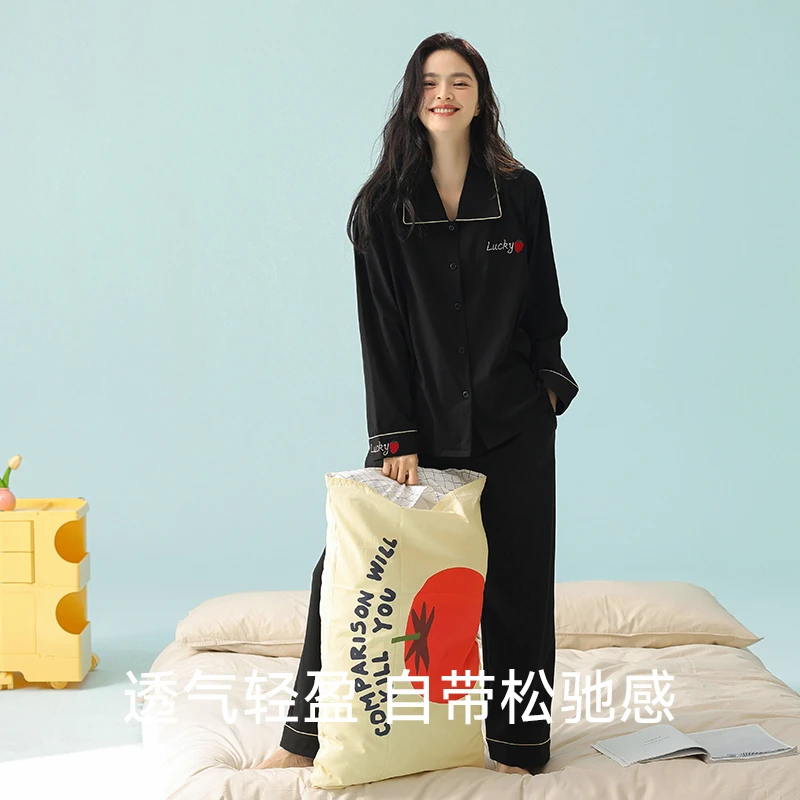 BZSO【中式刺绣】新疆棉丨170克/春夏睡觉穿的大码宽松纯棉家居服