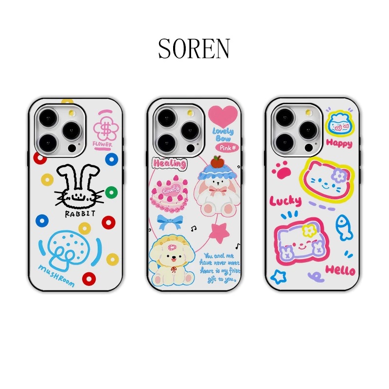 【涂鸦兔子】苹果手机壳于iPhoneProMax磁吸新款个性防摔手机套