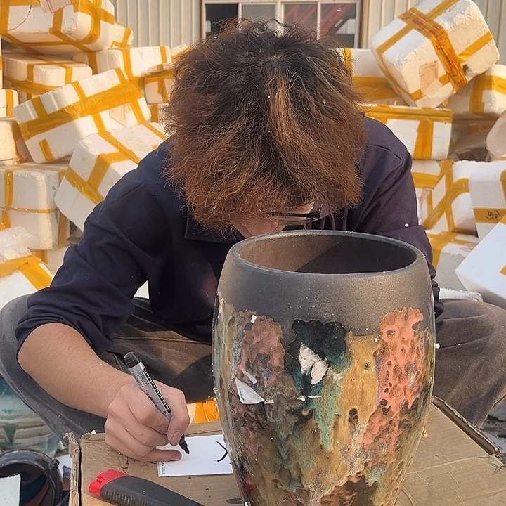 紫砂花盆宜兴紫砂粗陶花盆18/28