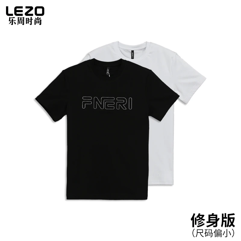 LEZO乐周时尚男装短袖圆领T恤L25234295