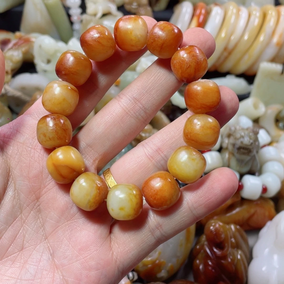 福***星和田玉未镶嵌把件