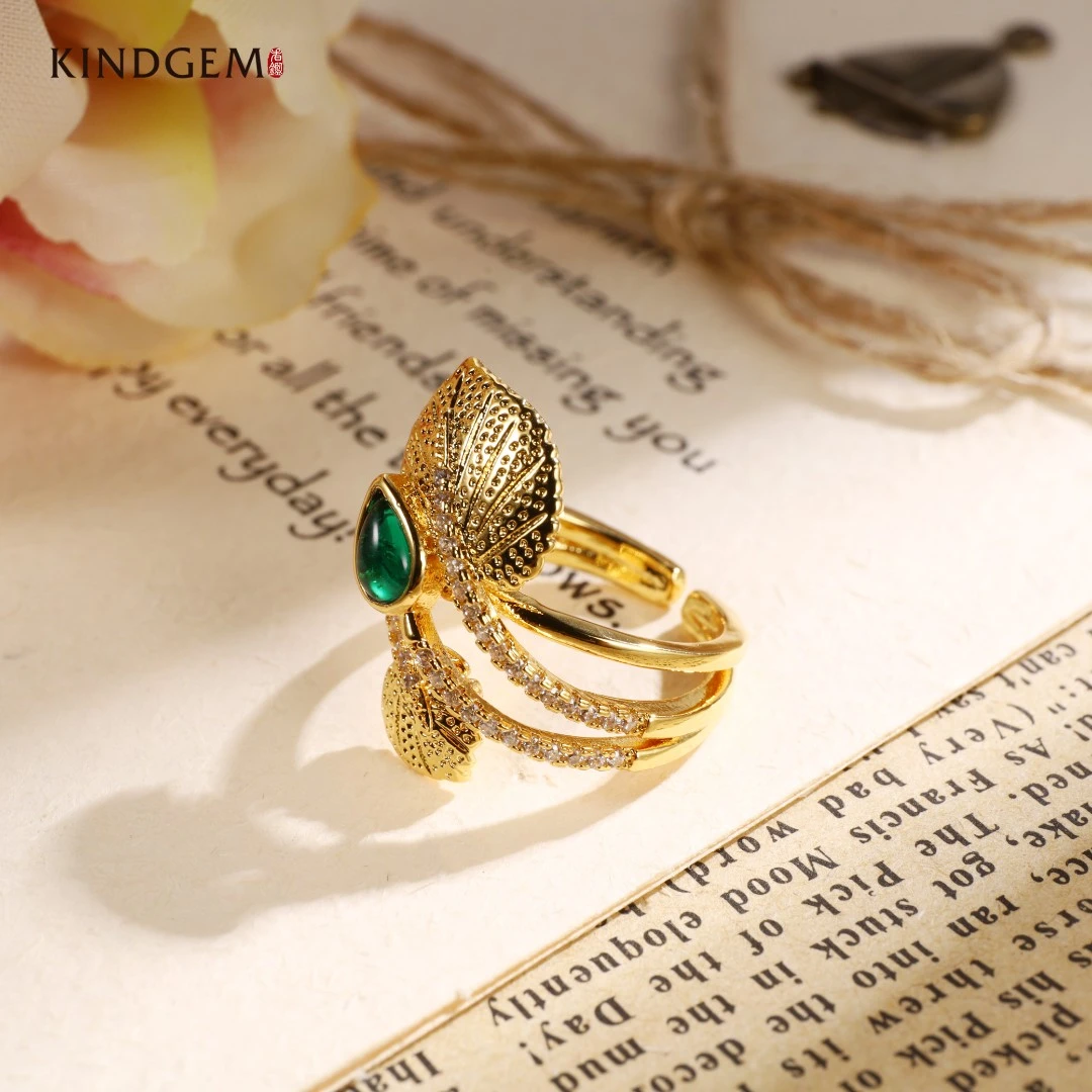 铜合金合成锆石戒指 【Lisa Nik】美·重工镶嵌戒指 CY393XAJC-27607