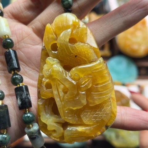 岫玉挂件未镶嵌挂件