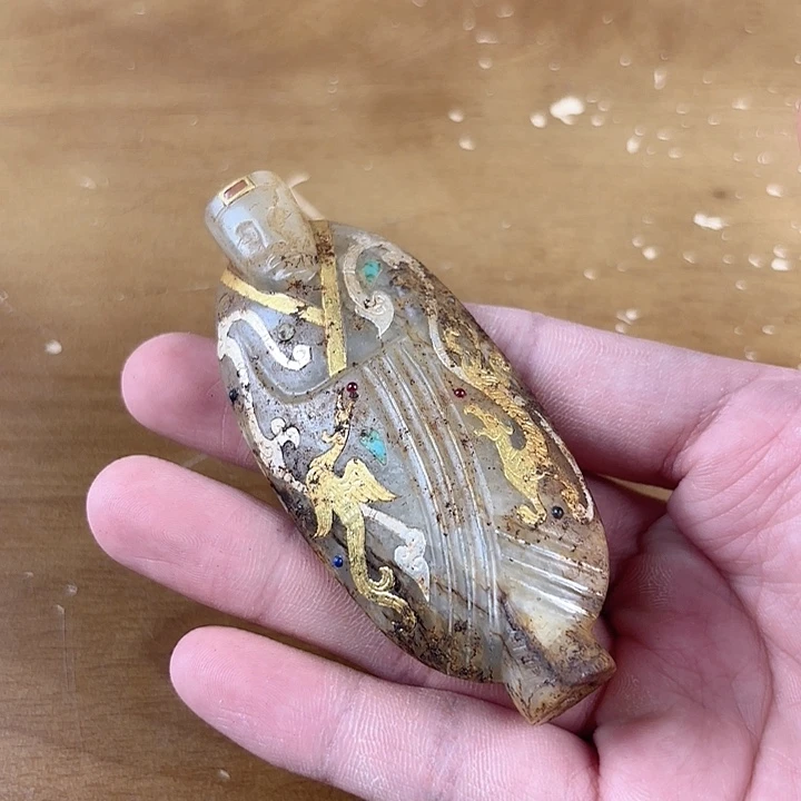 和田玉未镶嵌挂件古*