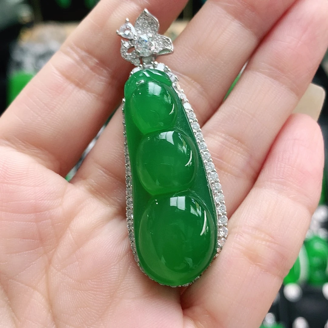 玛瑙/玉髓银S925镶嵌吊坠